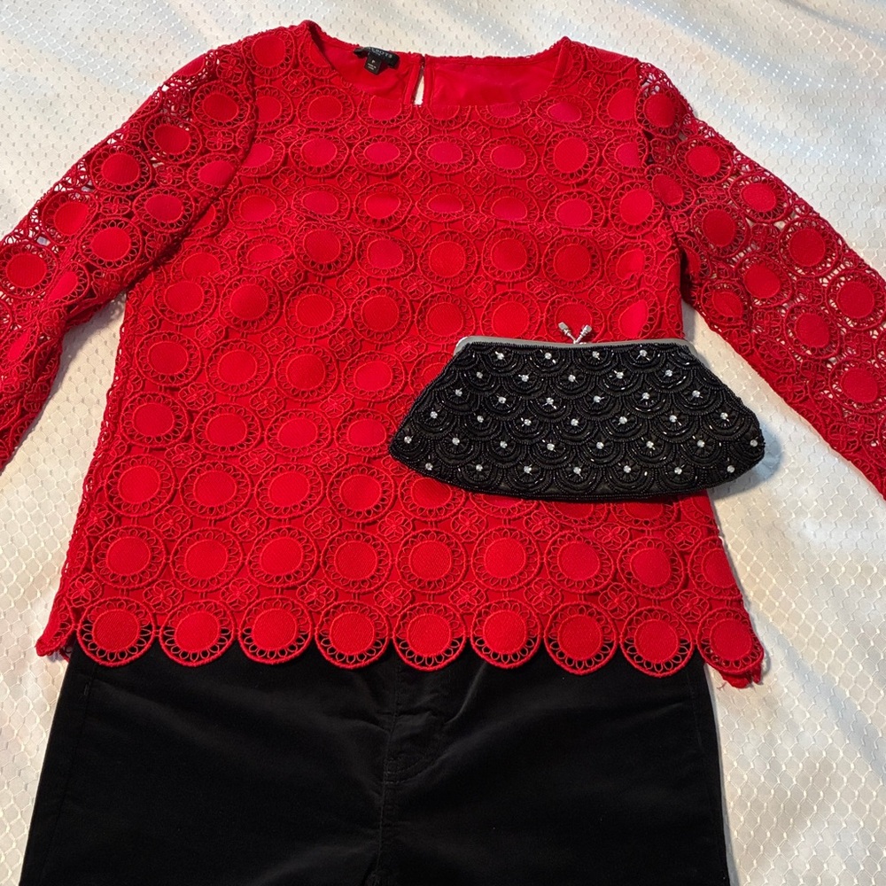Talbots Petite Cut Lace Top Seldom Worn - Picture 13 of 13